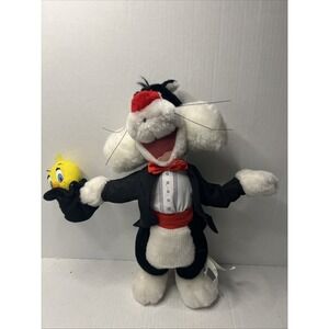 Vintage Sylvester the Cat & Tweety Bird Magic Magician Plush ToyLooney Tunes